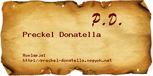 Preckel Donatella névjegykártya